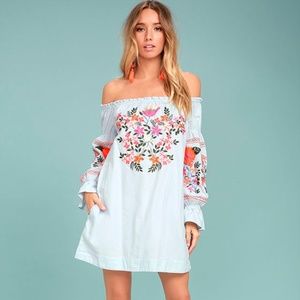 Free People Fleur Du Jour Shift Dress White Small